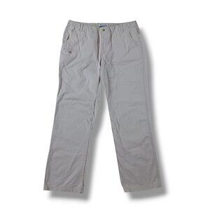 Columbia Womens Pants Cream White 100% Cotton Highrise Gorpcore Plus Size 16